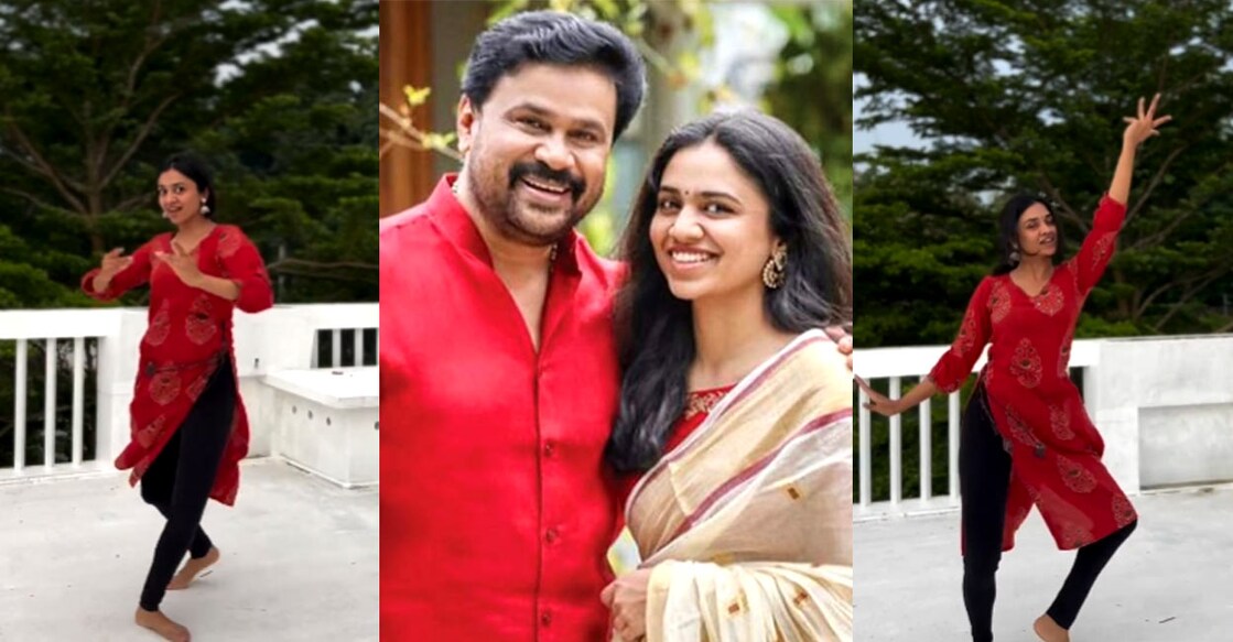 മീനാക്ഷി ഇൻസ്റ്റഗ്രാമിൽ പങ്കുവച്ച വിഡിയോയിൽ നിന്ന്, ദീലീപിനൊപ്പം മീനാക്ഷി