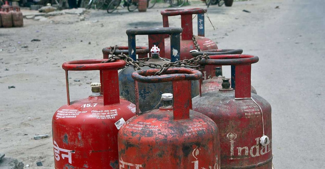 LPG gas cylinders. AFP PHOTO/ Prakash SINGH