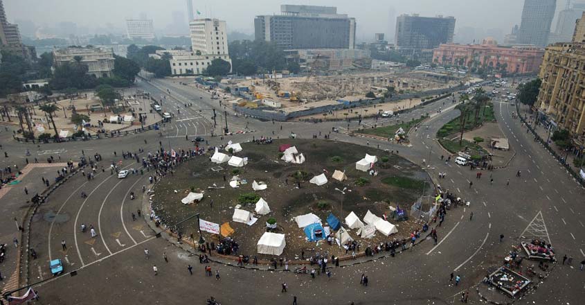 Egyptian revolution landmark Tahrir Square Egyptian revolution landmark Tahrir Square