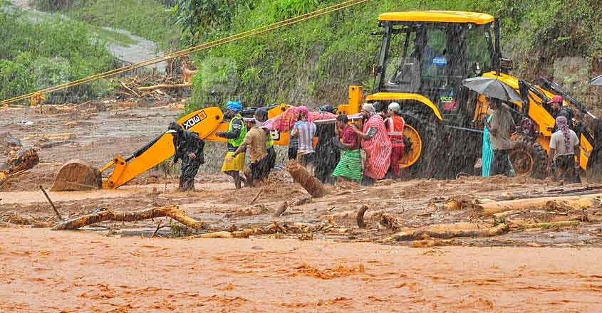 Kerala Landslide Floods Map Rain Infographics