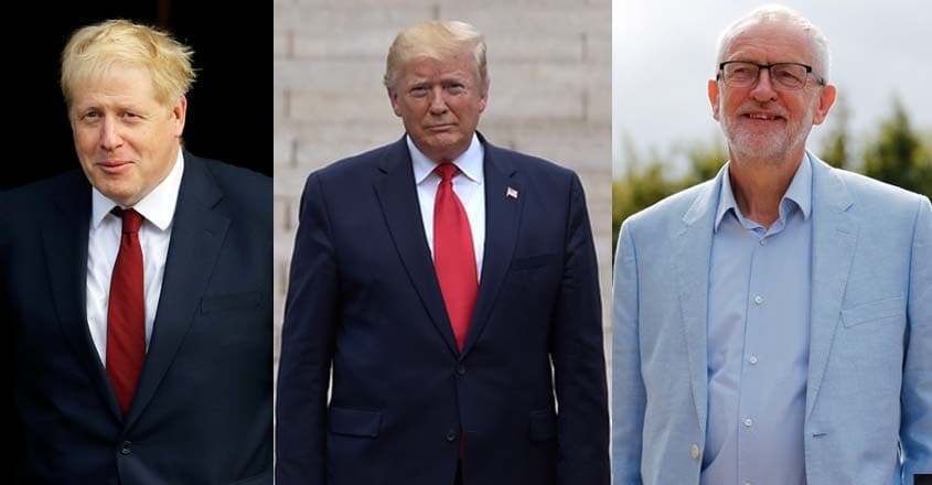 Boris Johnson, Donald Trump, Jeremy Corbyn Boris Johnson, Donald Trump, Jeremy Corbyn