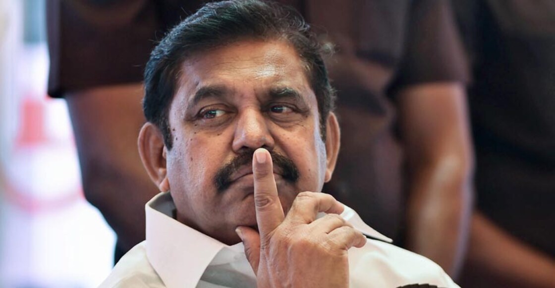 PTI4_3_2018_000160A Chennai: Tamil Nadu Chief Minister Edapadi K. Palaniswami during the AIADMK s day-long fast on the Cauvery issue in Chennai on Tuesday. PTI Photo by R Senthil Kumar(PTI4_3_2018_000160A)
