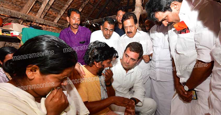 Rahul Gandhi visits Kripesh house Rahul Gandhi visits Kripesh house