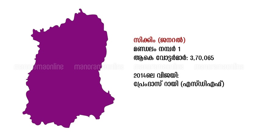 sikkim lok sabha elections map sikkim lok sabha elections map