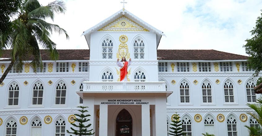 Protest against Papal Delegate Cyril Vasil at St. Mary’s Basilica in Ernakulam