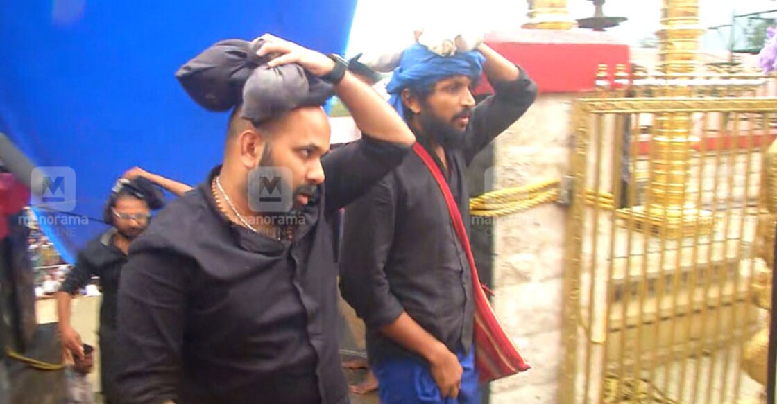 binoy-sabarimala ബിനോയ് കോടിയേരി ശബരിമലയിൽ