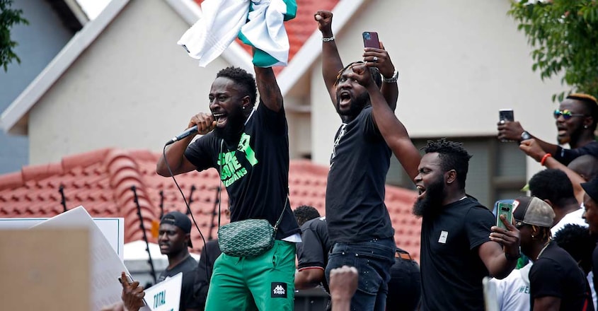 SAFRICA-NIGERIA-DEMO-CRIME-POLICE SAFRICA-NIGERIA-DEMO-CRIME-POLICE