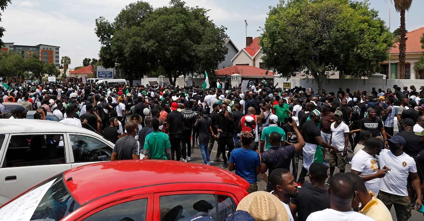 SAFRICA-NIGERIA-DEMO-CRIME-POLICE SAFRICA-NIGERIA-DEMO-CRIME-POLICE