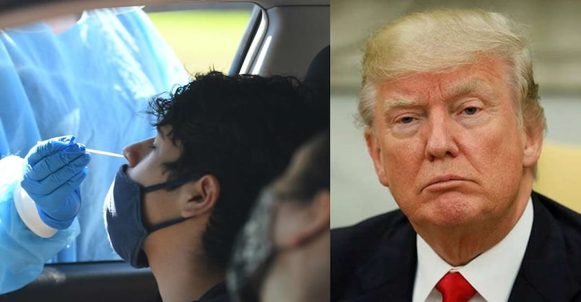 Covid-test-and-Donald-Trump Covid-test-and-Donald-Trump