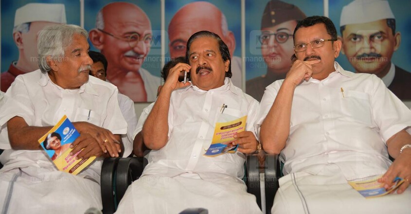 K Muralidharan Ramesh Chennithala Oommen Chandy K Muralidharan Ramesh Chennithala Oommen Chandy
