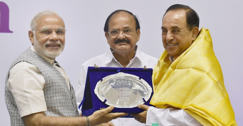 Narendra Modi, Venkaiah Naidu, Subramanian Swamy Narendra Modi, Venkaiah Naidu, Subramanian Swamy