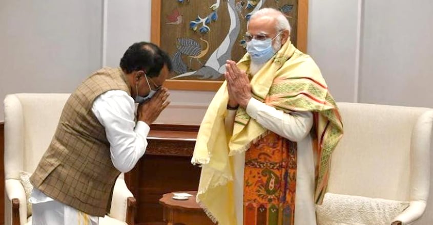 PS Sreedharan, Narendra Modi Photo: rajbhavan.mizoram.gov.in PS Sreedharan, Narendra Modi Photo: rajbhavan.mizoram.gov.in