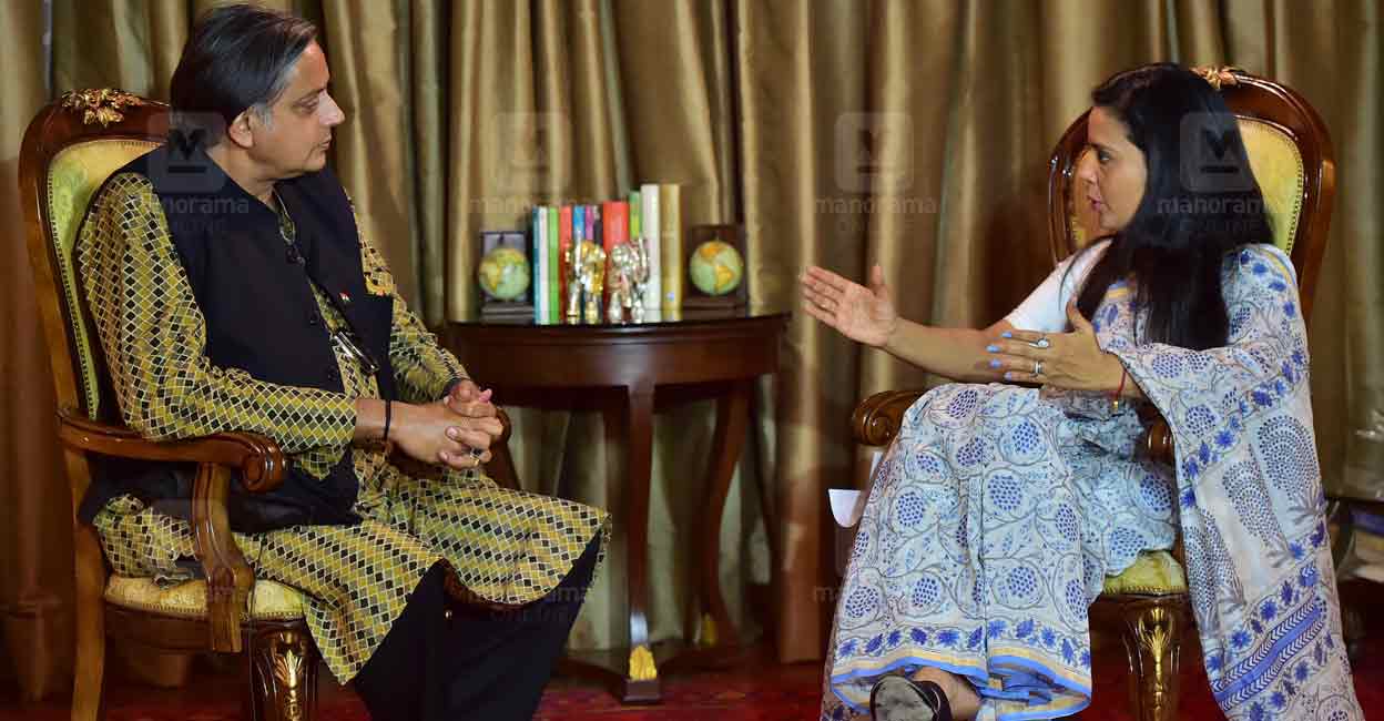 Honourable MP Mahua Moitra with MP from Kerala Dr. Shashi Tharoor of  #indiannationalcongress #mahuamoitra #india #indiavsnda…