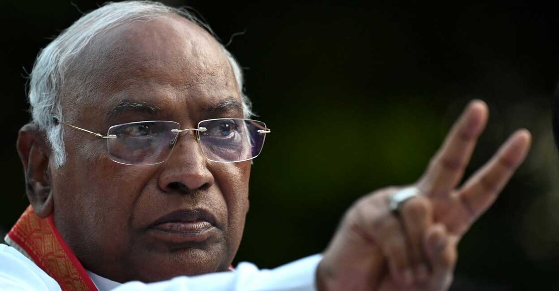 Mallikarjun Kharge (Photo by Sajjad HUSSAIN / AFP) മല്ലികാർജുൻ ഖർഗെ (Photo by Sajjad HUSSAIN / AFP)