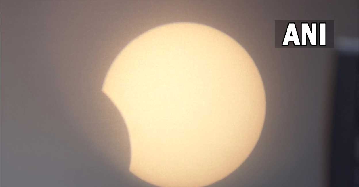 Solar Eclipse | North East | (Photo - Twitter/@ANI)