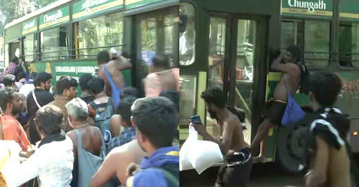 Pilgrims play dead to be taken by bus to Pampa: Misery – Sabarimala |  Pilgrims Sabarimala |  Pampas