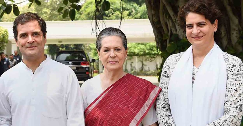 Rahul Gandhi, Sonia Gandhi, Priyanka Gandhi (PTI Photo) 