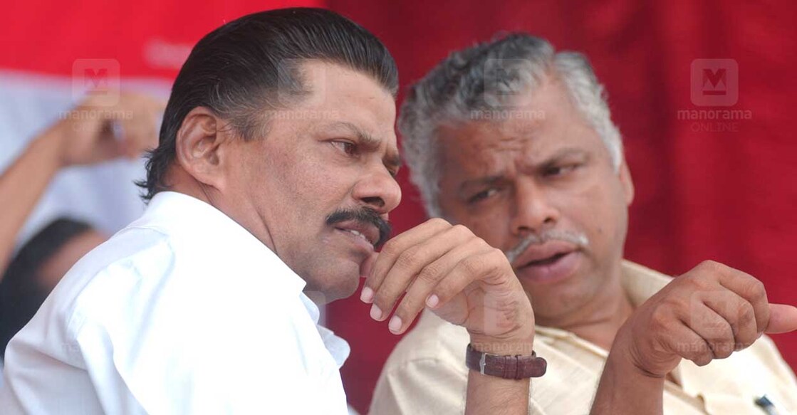 M V Jayarajan CPM Leader  and  M V Govindan state secretariat member Kannur @Abu Hashim