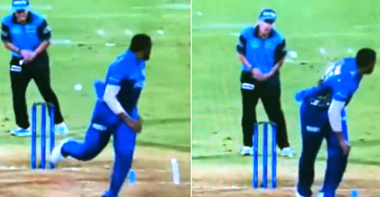 Pollard slips the ball while bowling; Chennai Indians hit by umpire's ...