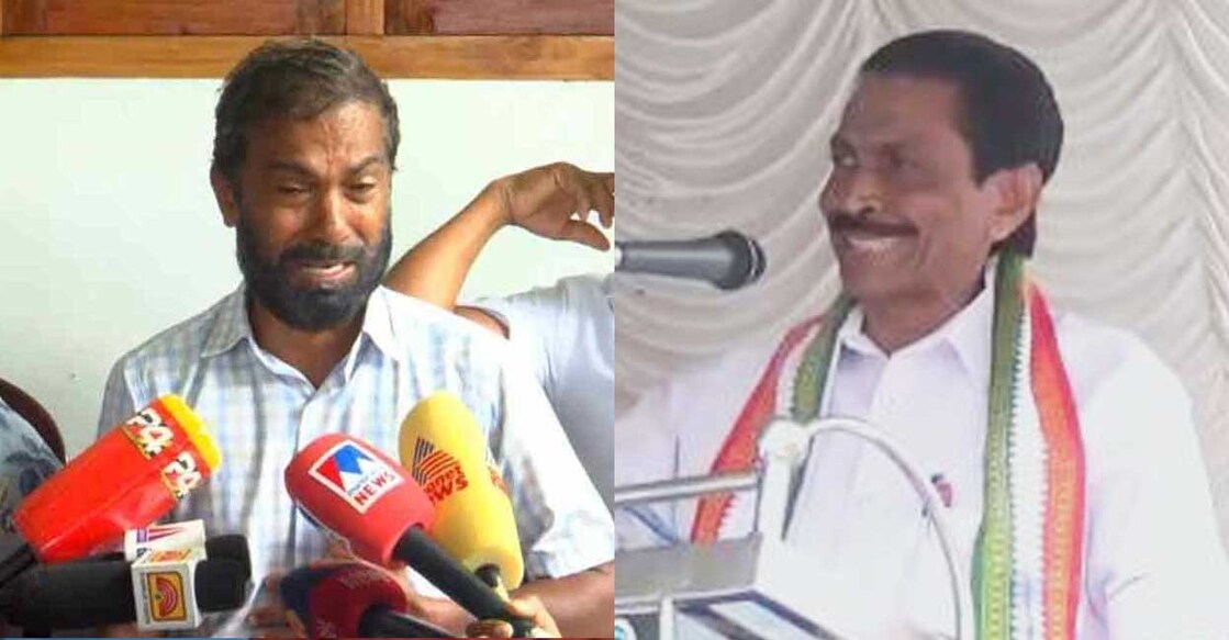 cp-mathews-rajendran ധീരജിന്റെ പിതാവ് രാജേന്ദ്രൻ, സി.പി. മാത്യു