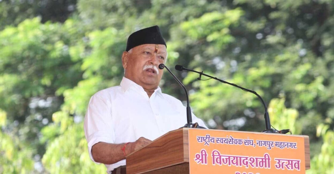 Mohan Bhagwat (Photo - Twitter/@RSSorg) മോഹൻ ഭാഗവത് (Photo - Twitter/@RSSorg)