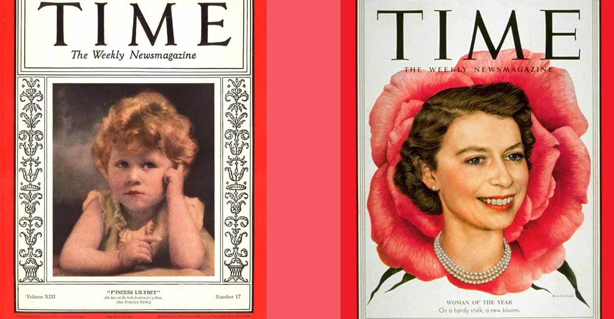 Time magazine covergirl at age three;  Lilibet the Princess – Queen Elizabeth