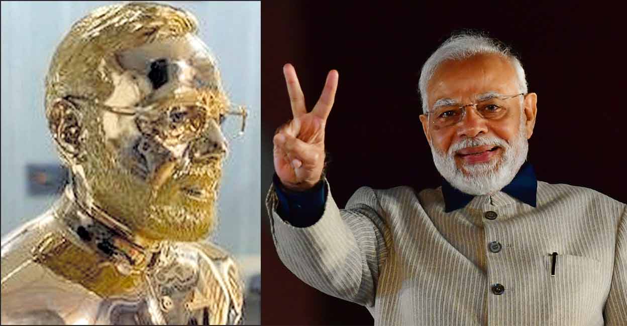 Narendra Modi golden statue to celebrate Gujarat victory |  Malayalam News, India News |  Manorama Online