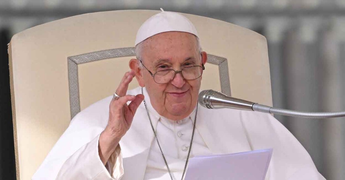 VATICAN-RELIGION-POPE-AUDIENCE ഫ്രാൻസിസ് മാർപാപ്പ∙ ചിത്രം: (Photo by Alberto PIZZOLI / AFP)