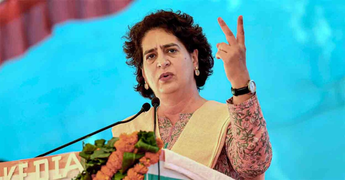 Priyanka Gandhi Vadra (PTI Photo) രാജസ്ഥാനിലെ ജുൻജുനുവിൽ നിയമസഭാ തിരഞ്ഞെടുപ്പ് പ്രചാരണത്തിനിടെ പ്രിയങ്ക ഗാന്ധി. (PTI Photo)