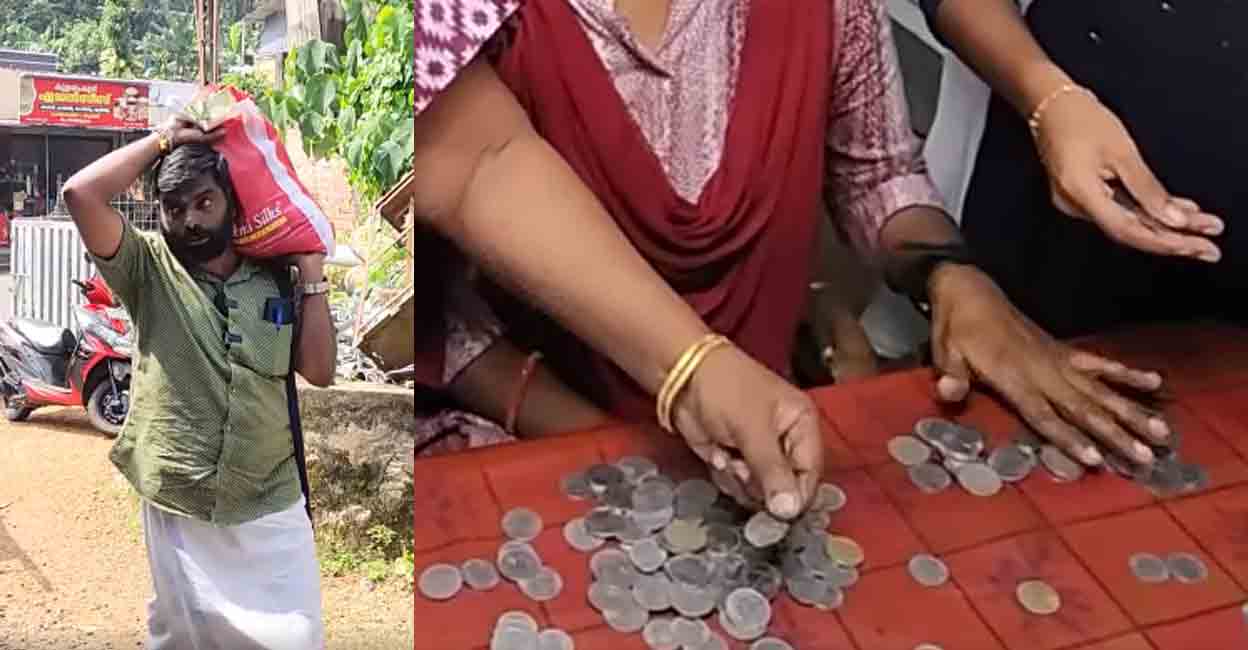 Kottayam Panchayat Member Protest – KSEB Employees Made to Count Ten Thousand Rupees in Coins