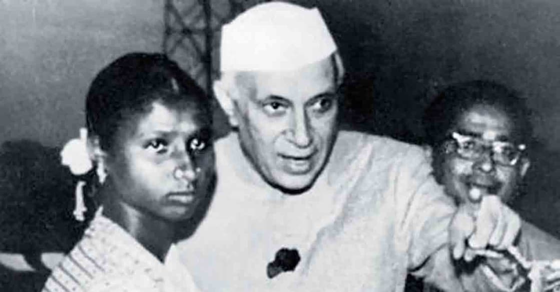 ബുധ്നി മെജാനും ജവഹര്‍ലാല്‍ നെഹ്റുവും. (Photo: X, @INCIndia)