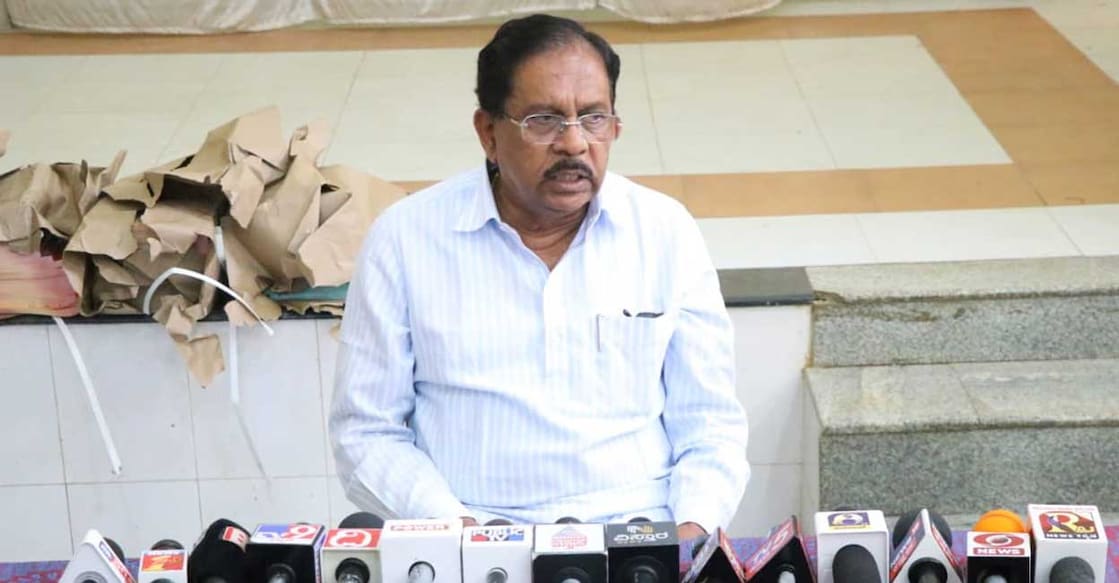 G Parameshwara (Photo - Twitter/@DrParameshwara) ജി. പരമേശ്വര (ഫയൽ ചിത്രം) (Photo - Twitter/@DrParameshwara)