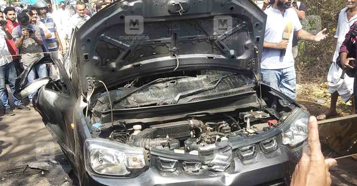 ആശുപത്രിയിലേക്കു പോയ ഗർഭിണിയും ഭർത്താവും കാറിനു തീപിടിച്ചു മരിച്ചു