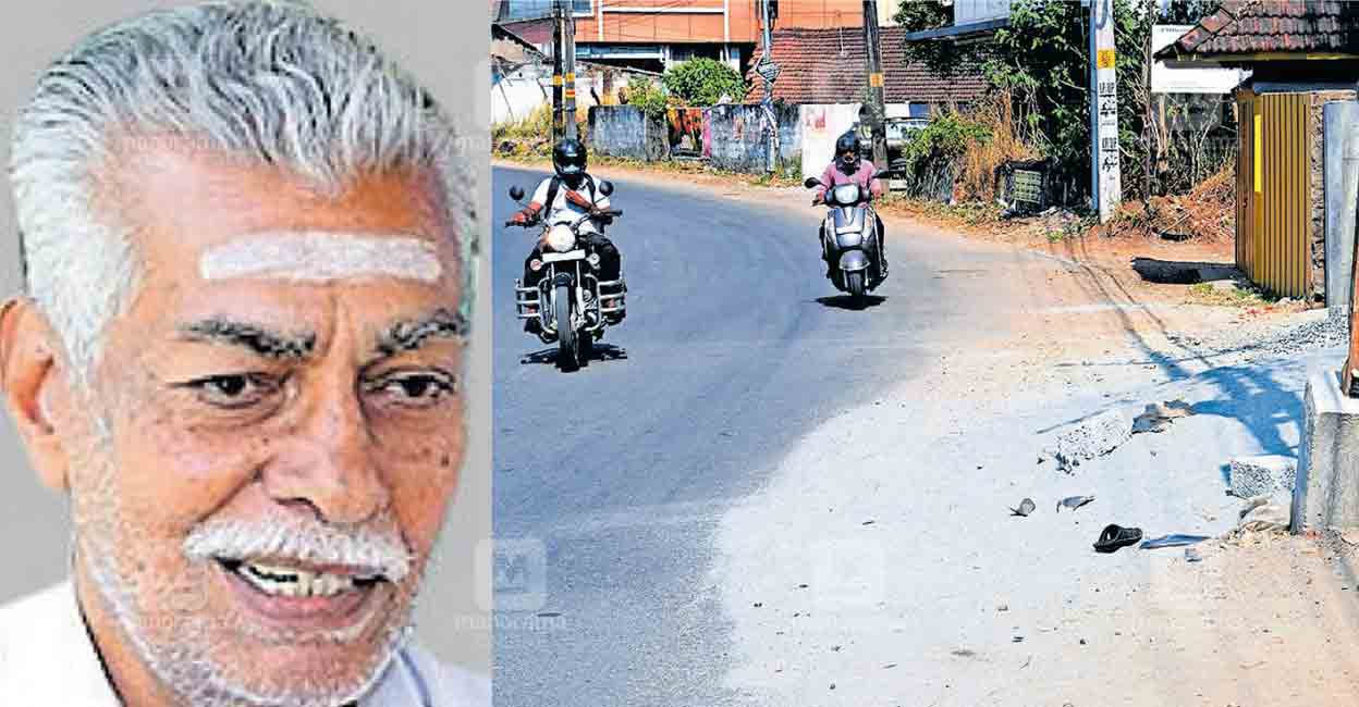 The bike skidded on the flat rock dust on the road and overturned;  Tragedy after being hit by a car