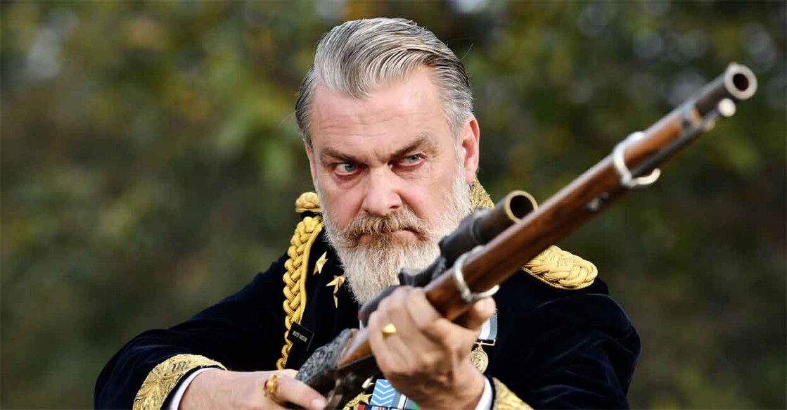 Ray Stevenson Photo: @RRRMovie / Twitter ആർആർആർ സിനിമയിൽ റേ സ്റ്റീവൻസൺ. Photo: @RRRMovie / Twitter