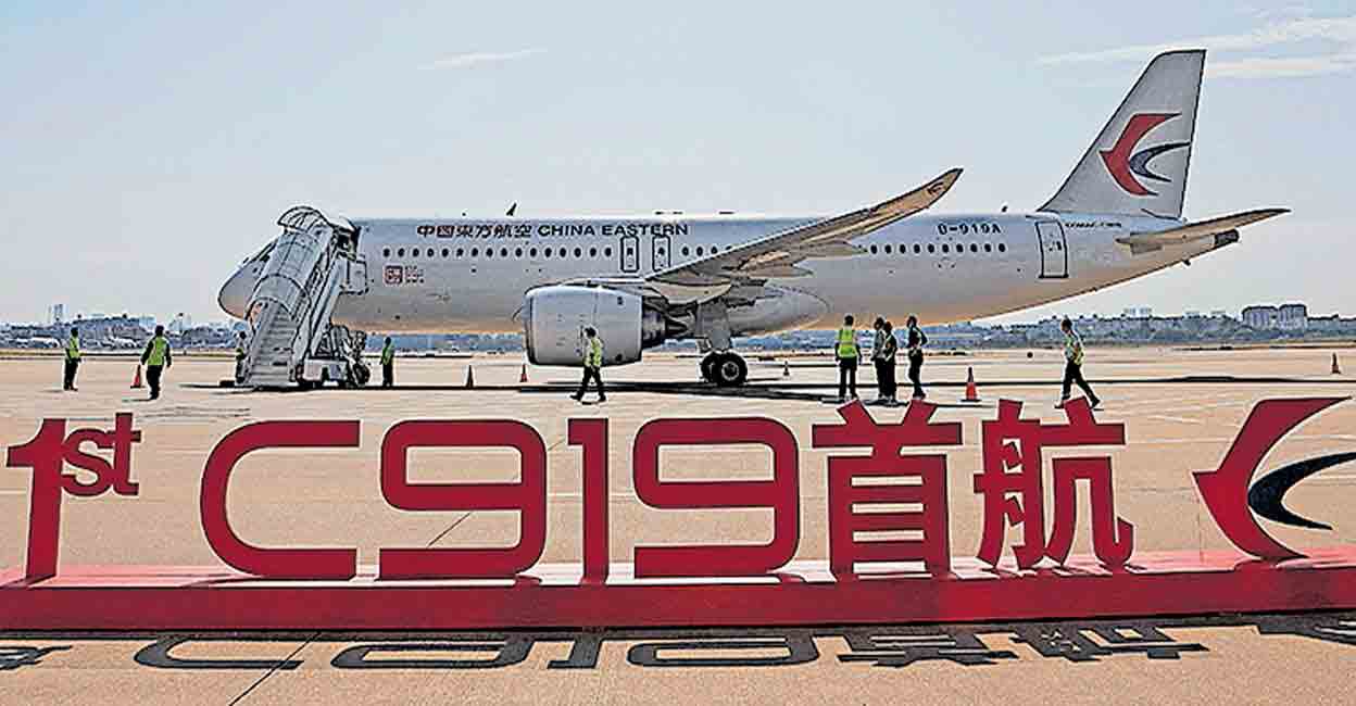 "Breaking Barriers China's Maiden Flight of Indigenous Passenger Jet