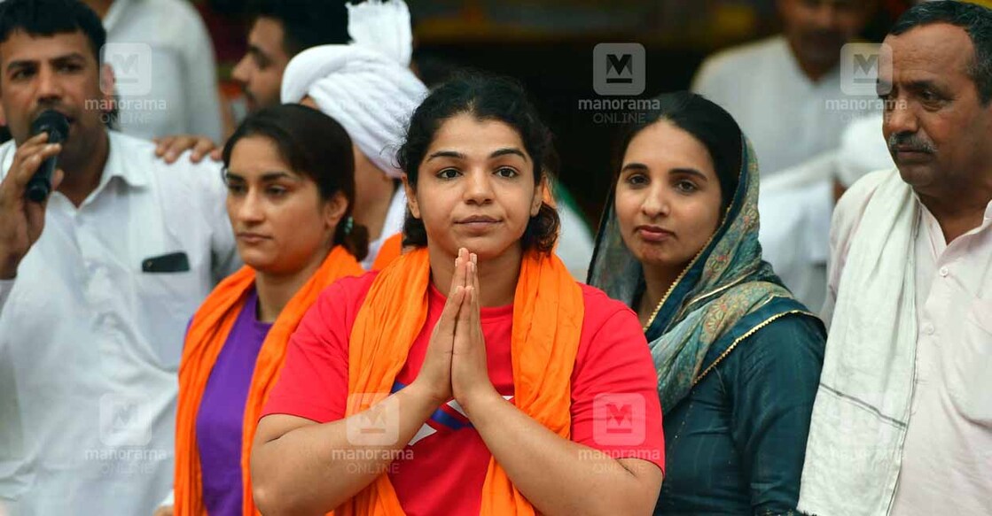 സാക്ഷി മാലിക്. ചിത്രം: ജോസ്കുട്ടി പനയ്ക്കൽ ∙ മനോരമ 