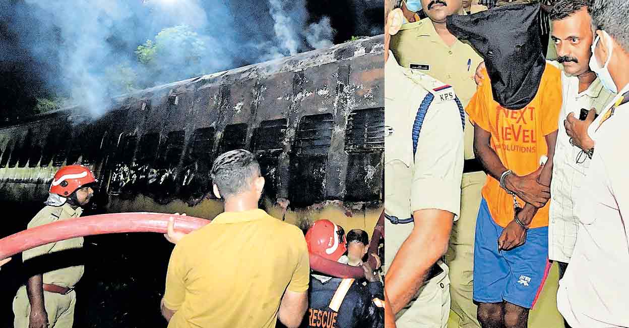 Kannur Train Fire Incident: Man Arrested for Burning Down Executive Express Coach at Railway Station Due to Frustration and Mental Stress