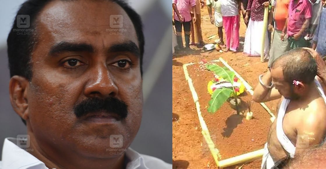 anwar-sadath-mla-revat-babu അൻവർ സാദത്ത് എംഎൽഎ (ഫയൽ ചിത്രം∙ ജോസ്കുട്ടി പനയ്ക്കൽ∙ മനോരമ), കൊല്ലപ്പെട്ട പെൺകുട്ടിയുടെ സംസ്കാര ചടങ്ങുകളിൽ നിന്ന് (Special Arrangement)