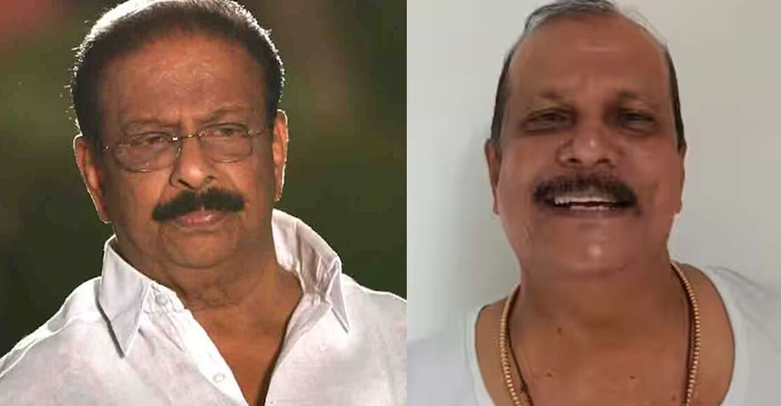 k-sudhakaran-pc-george-2409 കെ.സുധാകരൻ (ഫയൽ ചിത്രം), പി.സി.ജോർജ് (വിഡിയോ സന്ദേശത്തിൽനിന്ന്)