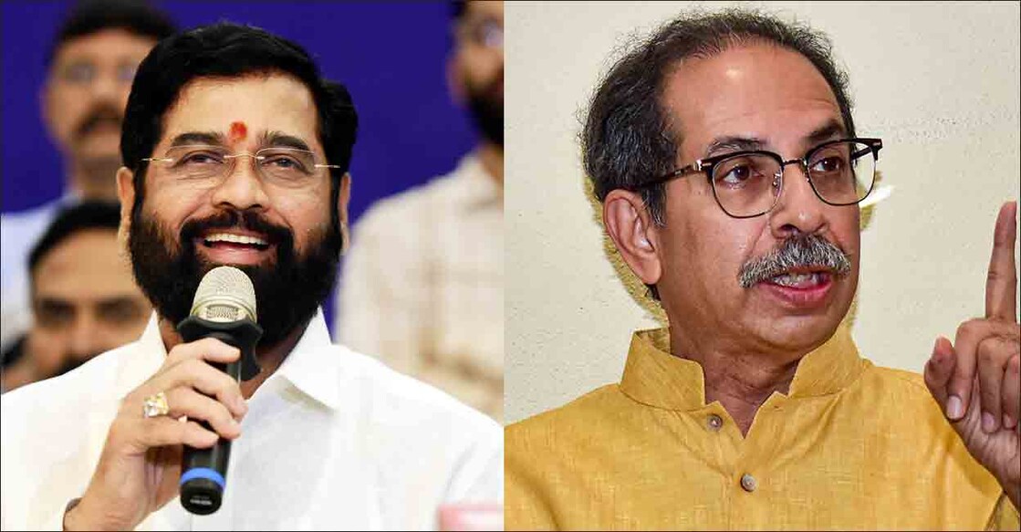 ഏക്നാഥ് ഷിൻെഡ, ഉദ്ധവ് താക്കറെ