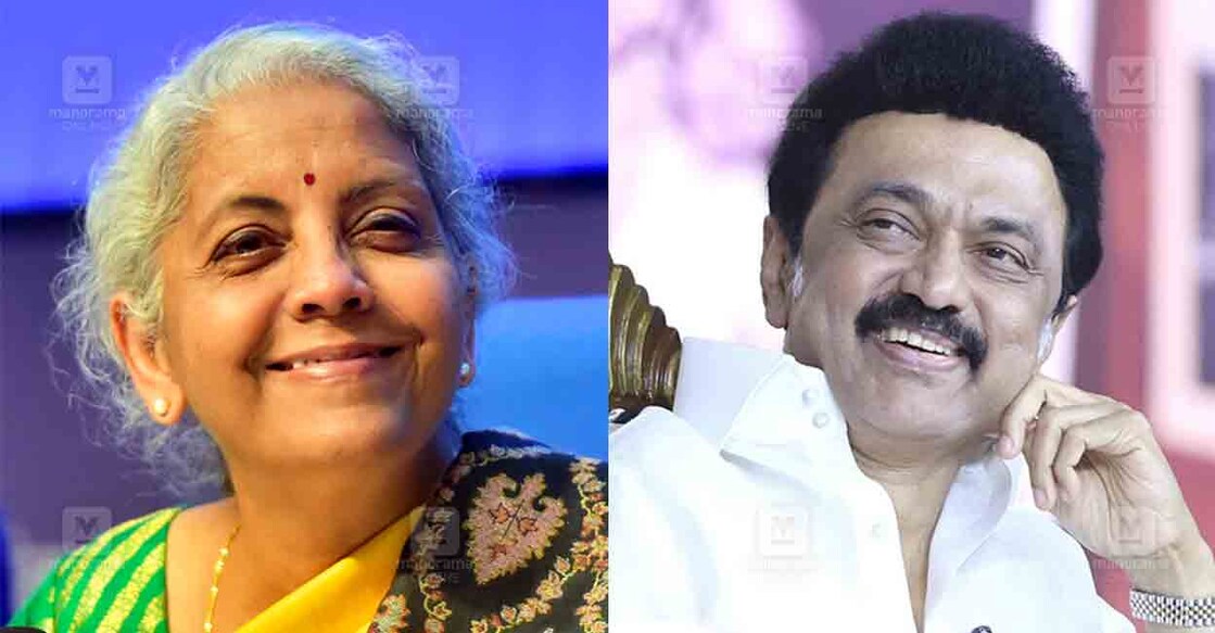 നിർമല സീതാരാമൻ, എം.കെ.സ്റ്റാലിൻ (File Photos: Manorama)