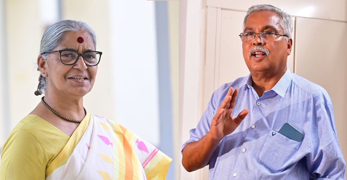 ആനി രാജ (ചിത്രം. രാഹുൽ ആർ പട്ടം, മനോരമ), ബിനോയ് വിശ്വം (ചിത്രം)