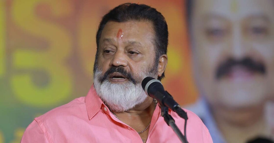 ചേലക്കരയിൽ പ്രസംഗിക്കുന്ന കേന്ദ്രമന്ത്രി സുരേഷ് ഗോപി. ചിത്രം: Special Arrangement