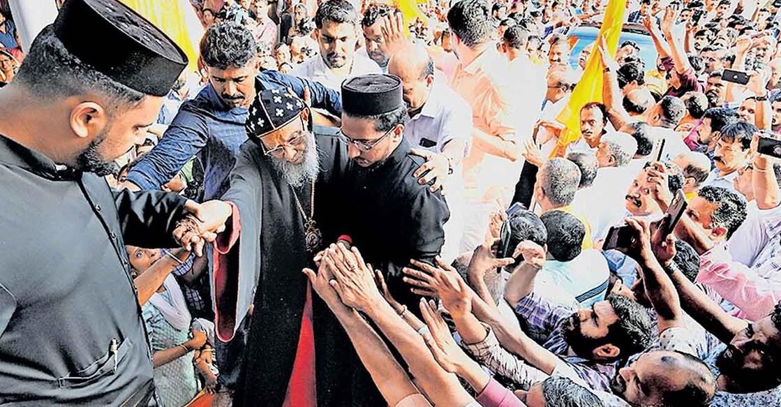 ശ്രേഷ്ഠ ബസേലിയോസ് തോമസ് പ്രഥമൻ കാതോലിക്കാ ബാവാ കഴിഞ്ഞവർഷം ഓഗസ്റ്റ് 20നു മണർകാട് സെന്റ് മേരീസ് യാക്കോബായ സുറിയാനി കത്തീഡ്രലിലെത്തിയപ്പോൾ.    