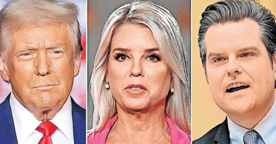 donald-trump-pam-bondy-matt-gates ട്രംപ്, പാം ബോൻഡി, മാറ്റ് ഗെയ്റ്റ്സ്