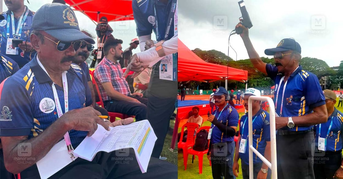 john-m-christy-2 ജോൺ എം.ക്രിസ്റ്റി കായികമേള വേദിയിൽ (ചിത്രം: ഹരിലാൽ), ജോൺ സ്റ്റാർട്ടിങ് പോയിന്റിൽ (ചിത്രം: കാർത്തിക് തെക്കേമഠം)