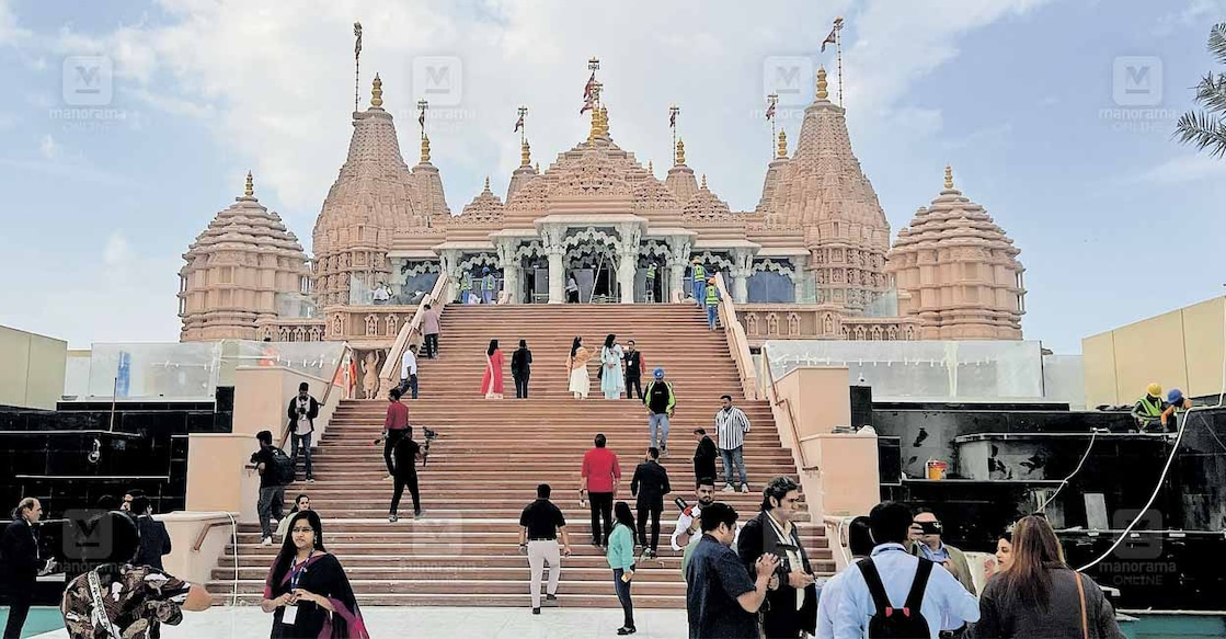 temple-in-abudabi അബുദാബി ബിഎപിഎസ് ക്ഷേത്രം ചിത്രം: മനോരമ