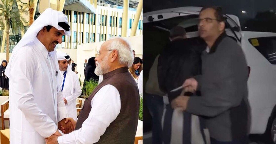 പ്രധാനമന്ത്രി നരേന്ദ്ര മോദിയും ഖത്തർ അമീർ ഷെയ്ഖ് തമീം ബിൻ ഹമദ് അൽതാനിയും