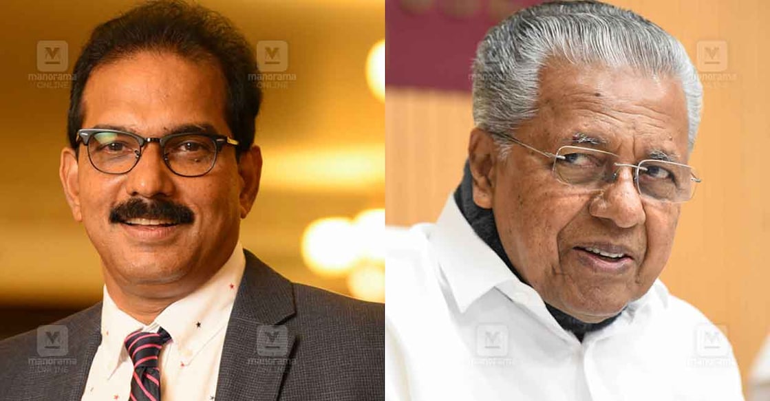 sabu-m-jacob-pinarayi-vijayan-manorama സാബു എം.ജേക്കബ്, പിണറായി വിജയൻ. ഫയൽ ചിത്രങ്ങൾ: മനോരമ